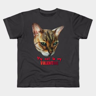 My Cat is my Valentine Kids T-Shirt